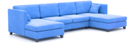 П — образный диван. 2 посадочных места и 2 угла (до 350 см), тканевая обивка